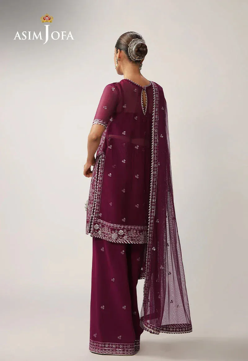 Asim Jofa Layaan Festive Collection Magenta – view 2 – Poshaq