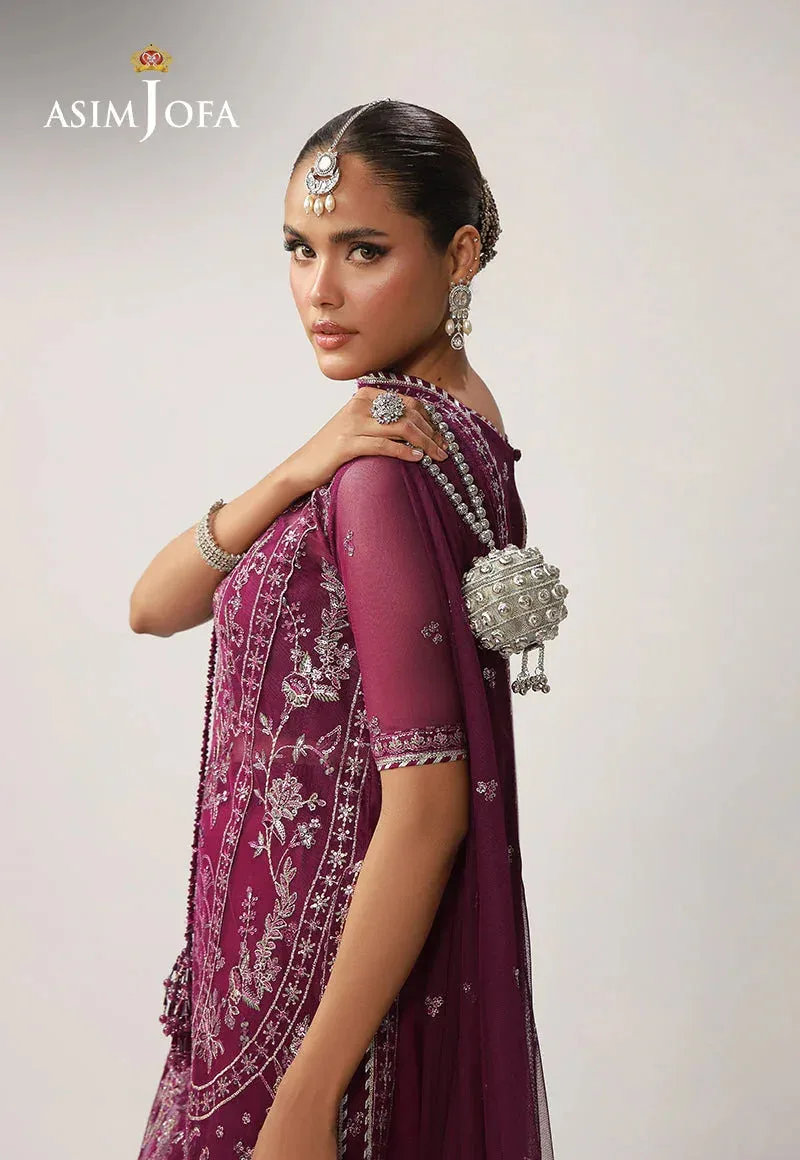 Asim Jofa Layaan Festive Collection Magenta – view 4 – Poshaq