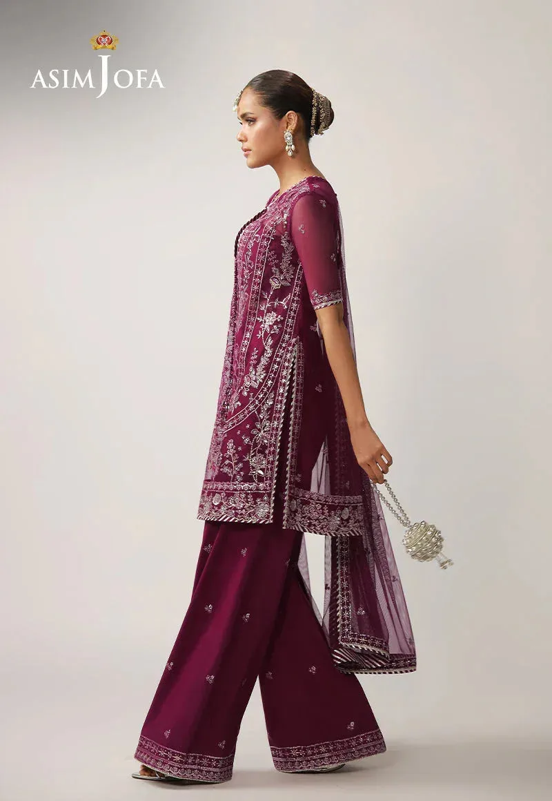 Asim Jofa Layaan Festive Collection Magenta – view 5 – Poshaq