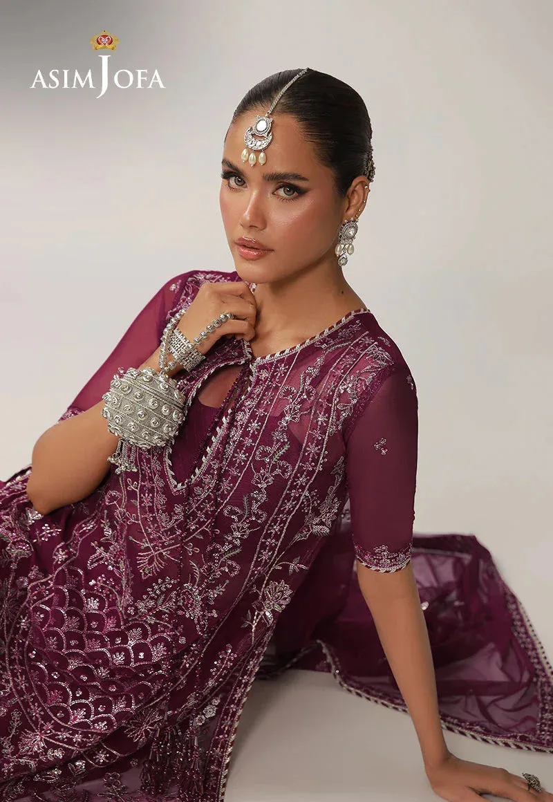 Asim Jofa Layaan Festive Collection Magenta – view 6 – Poshaq