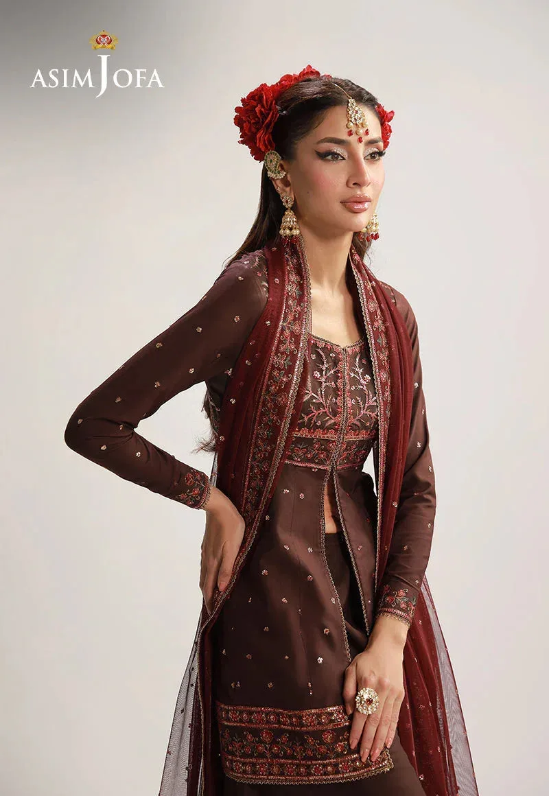 Asim Jofa Layaan Festive Collection Magenta – view 3 – Poshaq