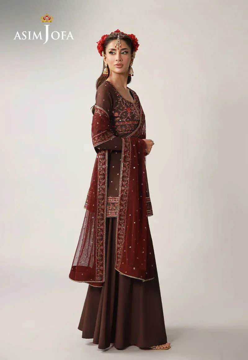 Asim Jofa Layaan Festive Collection Magenta – view 4 – Poshaq
