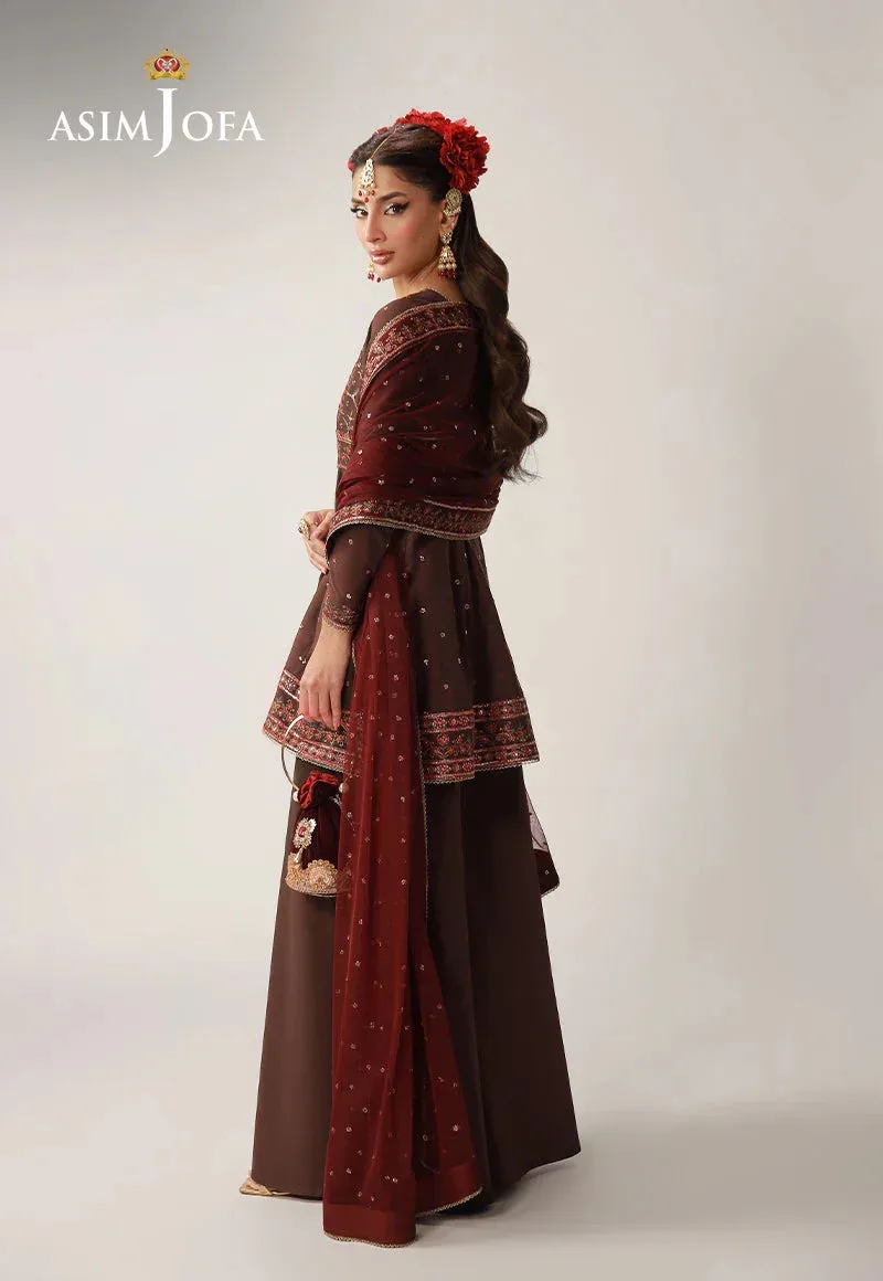 Asim Jofa Layaan Festive Collection Magenta – view 5 – Poshaq