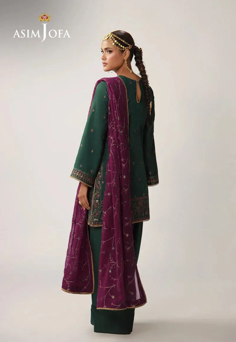 Asim Jofa Layaan Festive Collection Magenta – view 2 – Poshaq
