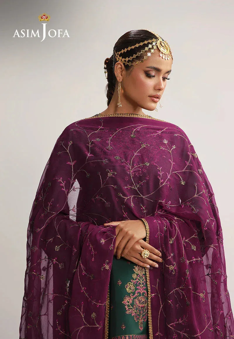 Asim Jofa Layaan Festive Collection Magenta – view 3 – Poshaq