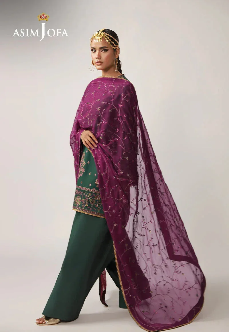 Asim Jofa Layaan Festive Collection Magenta – view 5 – Poshaq