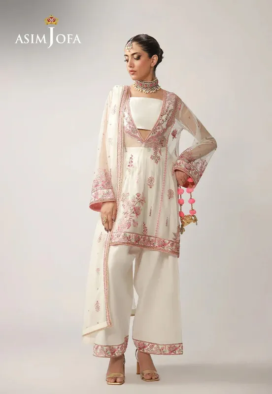 Asim Jofa Layaan Festive Collection Maroon – view 1 – Poshaq