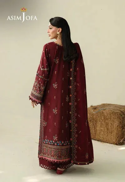 Asim Jofa Kashmiri Collection 25 Red – view 2 – Poshaq