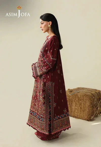 Asim Jofa Kashmiri Collection 25 Red – view 3 – Poshaq