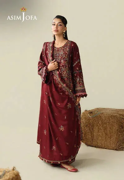 Asim Jofa Kashmiri Collection 25 Red – view 4 – Poshaq