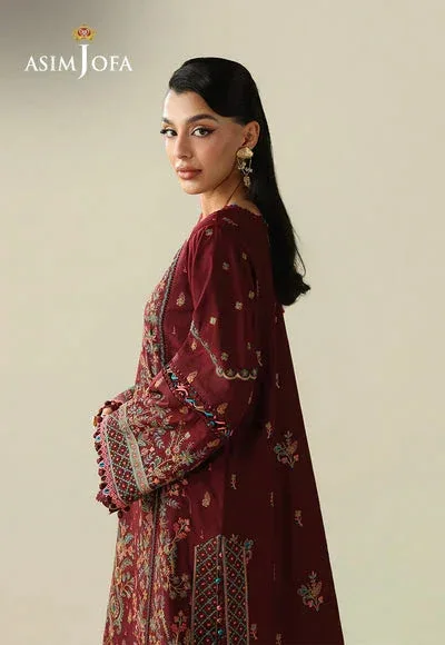 Asim Jofa Kashmiri Collection 25 Red – view 6 – Poshaq