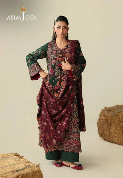 Asim Jofa Kashmiri Collection 25 Maroon – view 4 – Poshaq