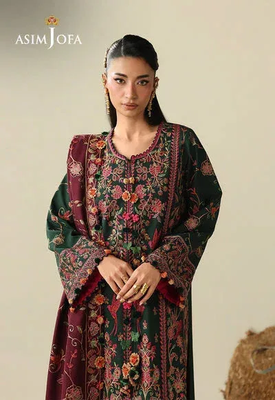 Asim Jofa Kashmiri Collection 25 Maroon – view 5 – Poshaq
