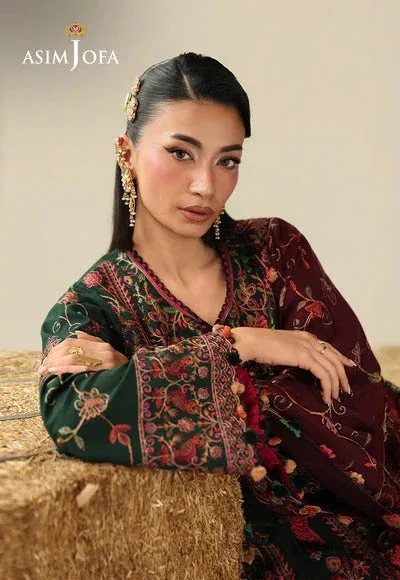 Asim Jofa Kashmiri Collection 25 Maroon – view 8 – Poshaq