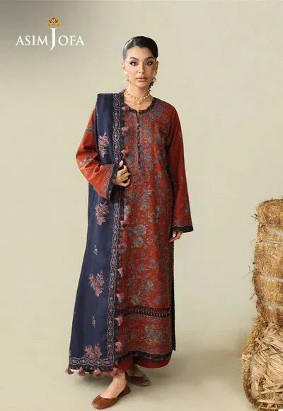 Asim Jofa Kashmiri Collection 25 Blue – view 1 – Poshaq