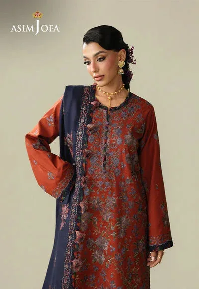 Asim Jofa Kashmiri Collection 25 Blue – view 6 – Poshaq