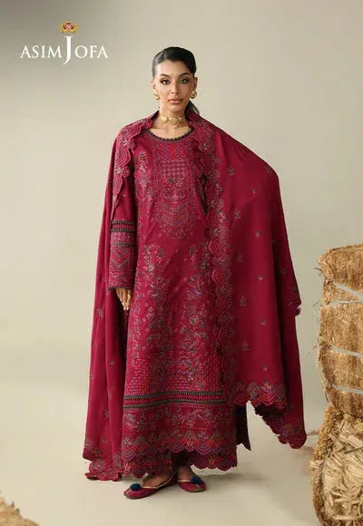 Asim Jofa Kashmiri Collection 25 Magenta – view 1 – Poshaq