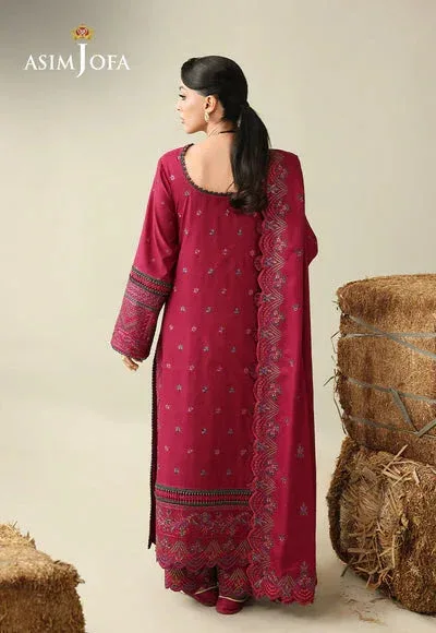 Asim Jofa Kashmiri Collection 25 Magenta – view 3 – Poshaq