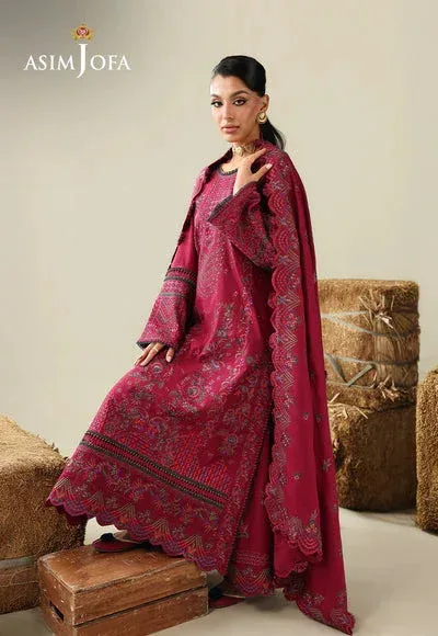 Asim Jofa Kashmiri Collection 25 Magenta – view 4 – Poshaq