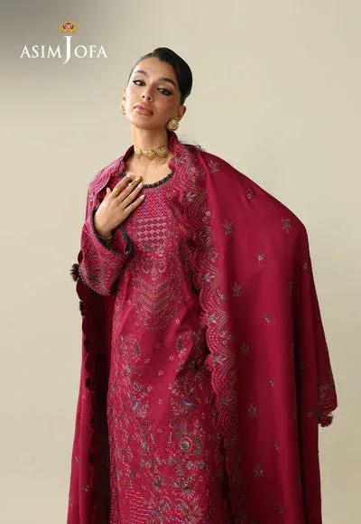 Asim Jofa Kashmiri Collection 25 Magenta – view 5 – Poshaq