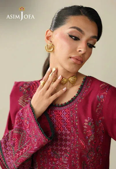 Asim Jofa Kashmiri Collection 25 Magenta – view 6 – Poshaq