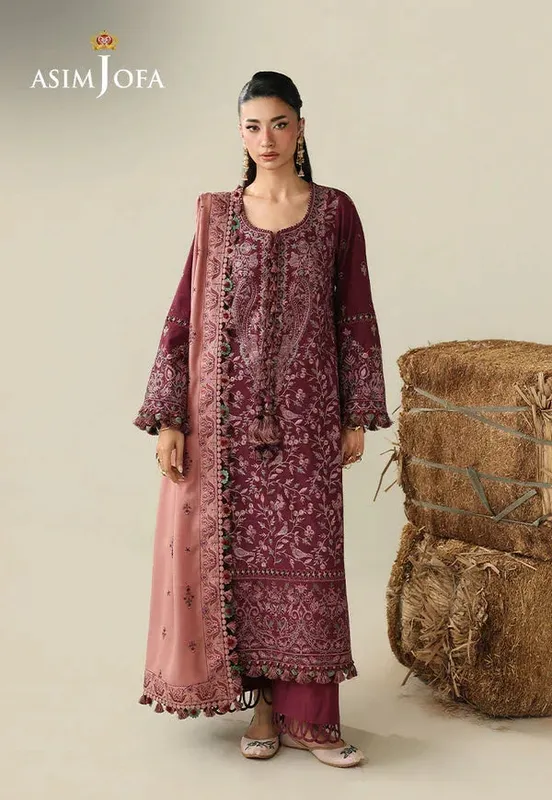 Asim Jofa Kashmiri Collection 25 Pink – view 1 – Poshaq