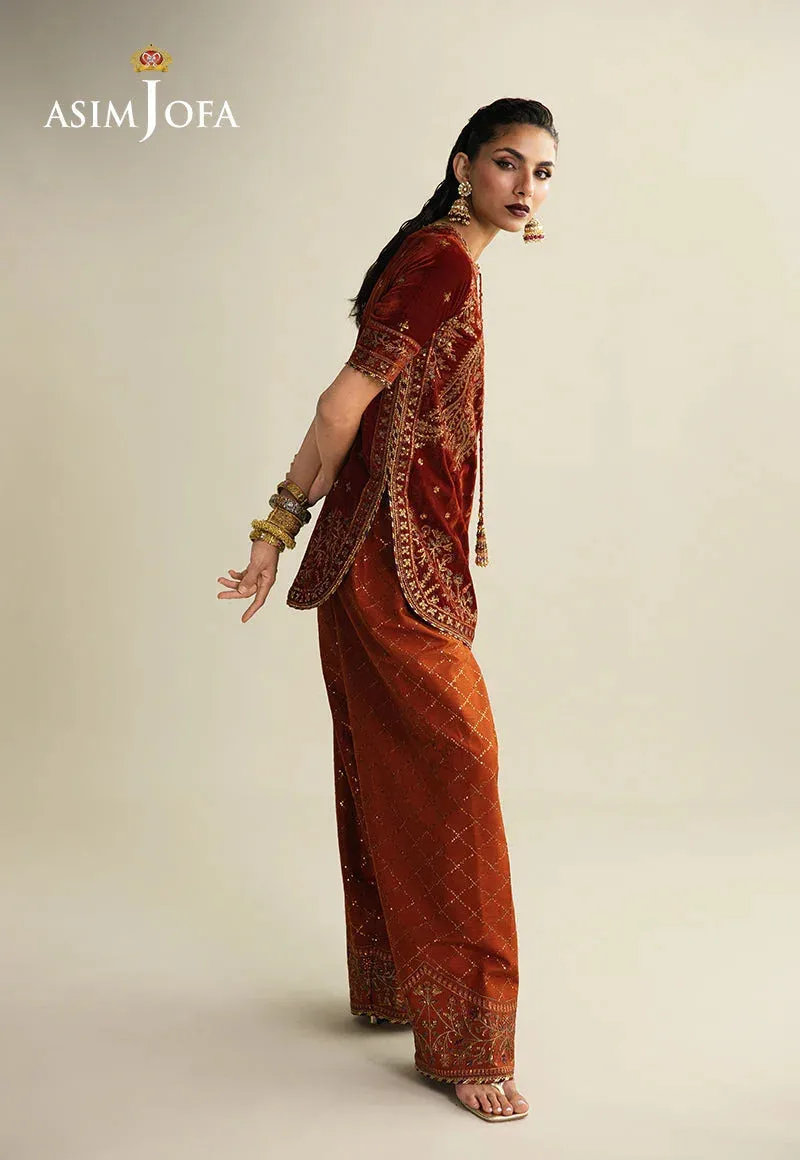 Asim Jofa Makhmal Velvet 25 Magenta Velvet – view 5 – Poshaq