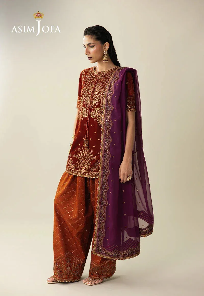 Asim Jofa Makhmal Velvet 25 Magenta Velvet – view 7 – Poshaq