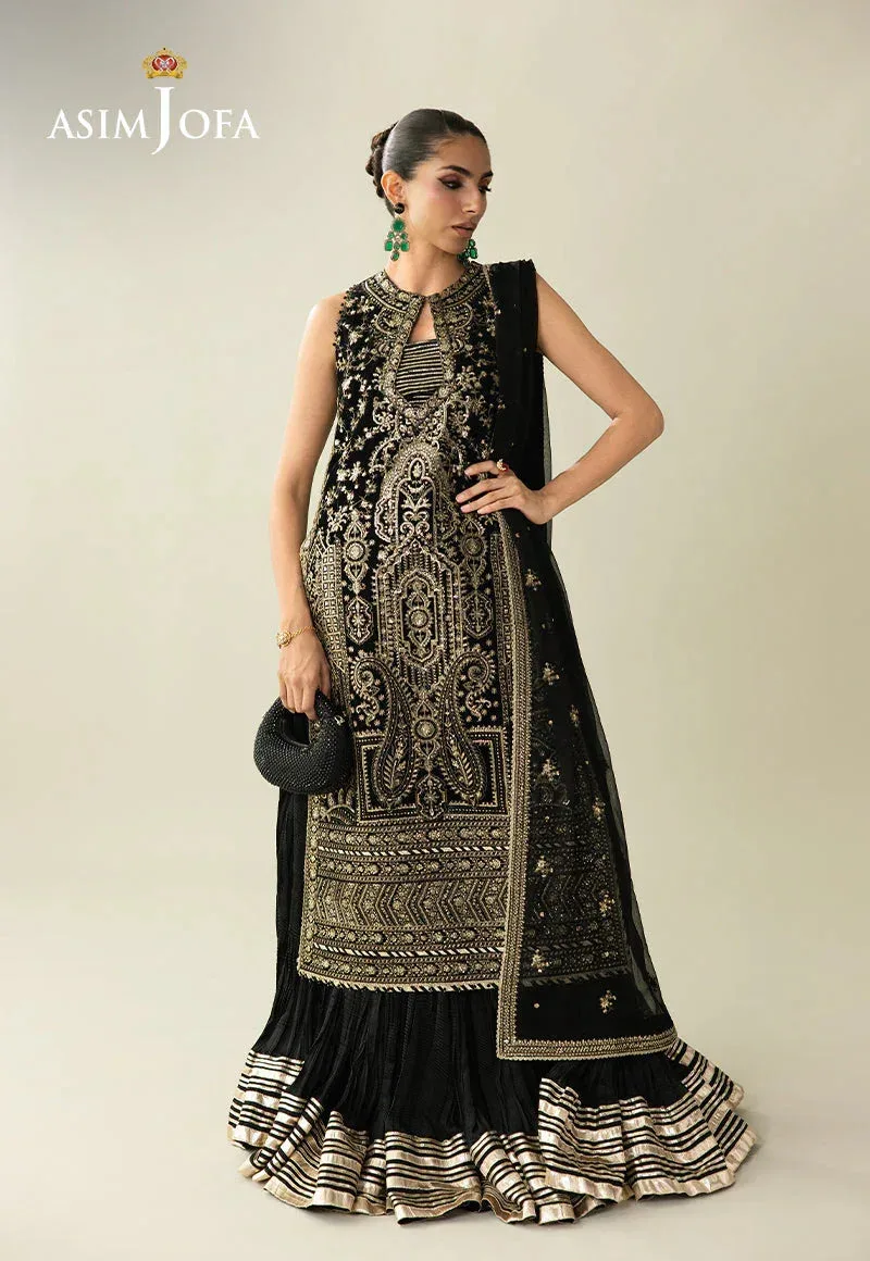Asim Jofa Makhmal Velvet 25 Black Velvet – view 1 – Poshaq