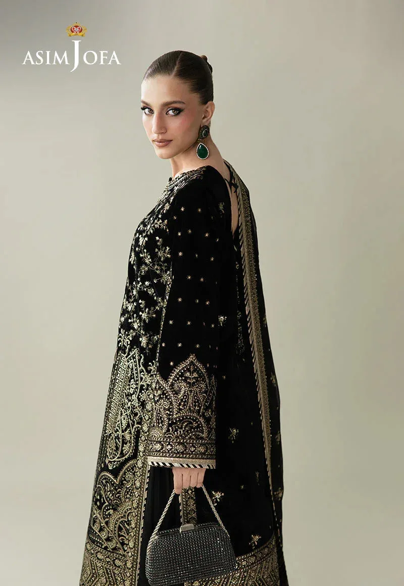 Asim Jofa Makhmal Velvet 25 Black Velvet – view 4 – Poshaq