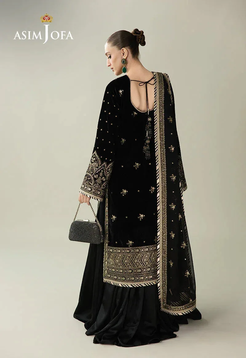 Asim Jofa Makhmal Velvet 25 Black Velvet – view 6 – Poshaq