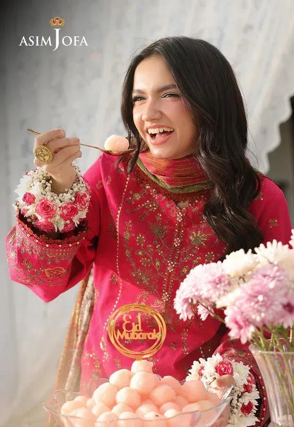 Asim Jofa Summer Rhapsody Fuchsia – view 2 – Poshaq