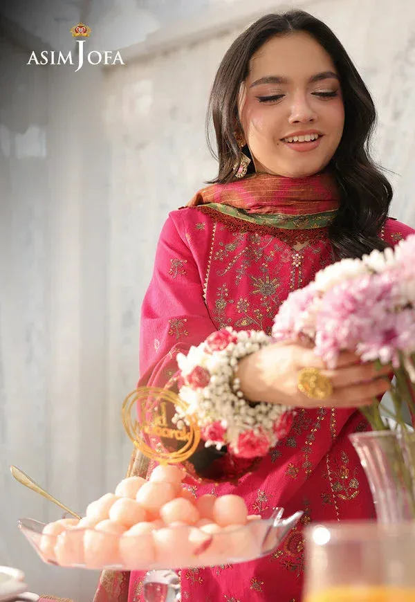 Asim Jofa Summer Rhapsody Fuchsia – view 3 – Poshaq