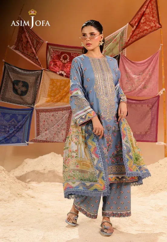 Asim Jofa Summer Rhapsody Organza – view 1 – Poshaq