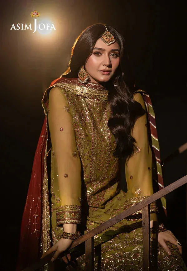 Asim Jofa EMBROIDERED CHIFFON 3 PCS Maroon Organza – view 5 – Poshaq