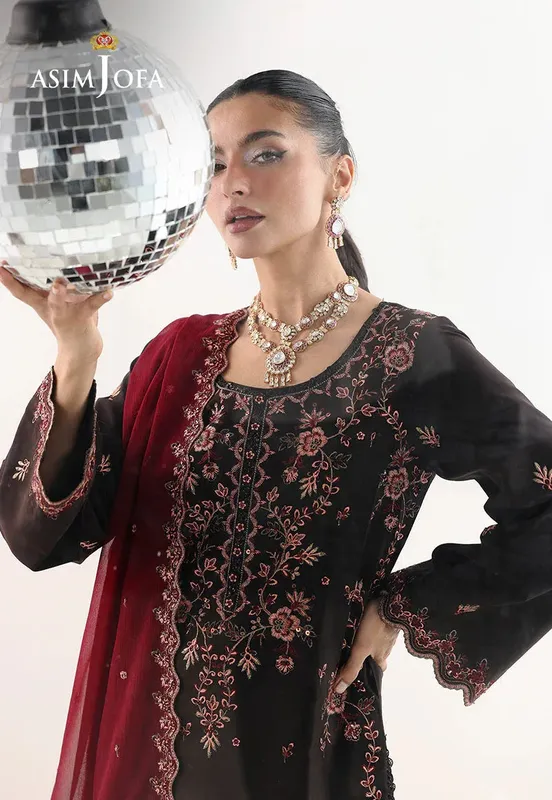 Asim Jofa En Vogue Maroon – view 1 – Poshaq