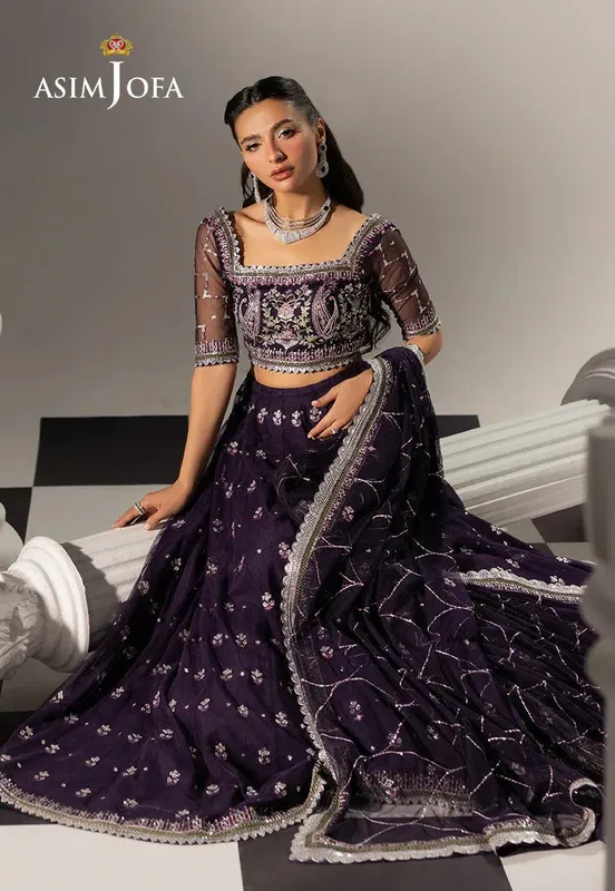 Asim Jofa Izel Luxury Collection Purple – view 1 – Poshaq