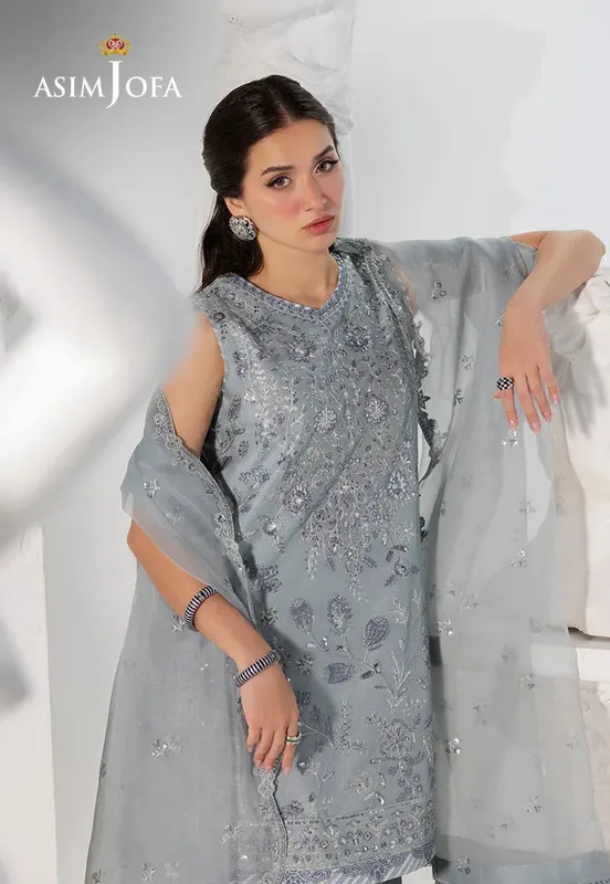 Asim Jofa Izel Luxury Collection Silver – view 1 – Poshaq