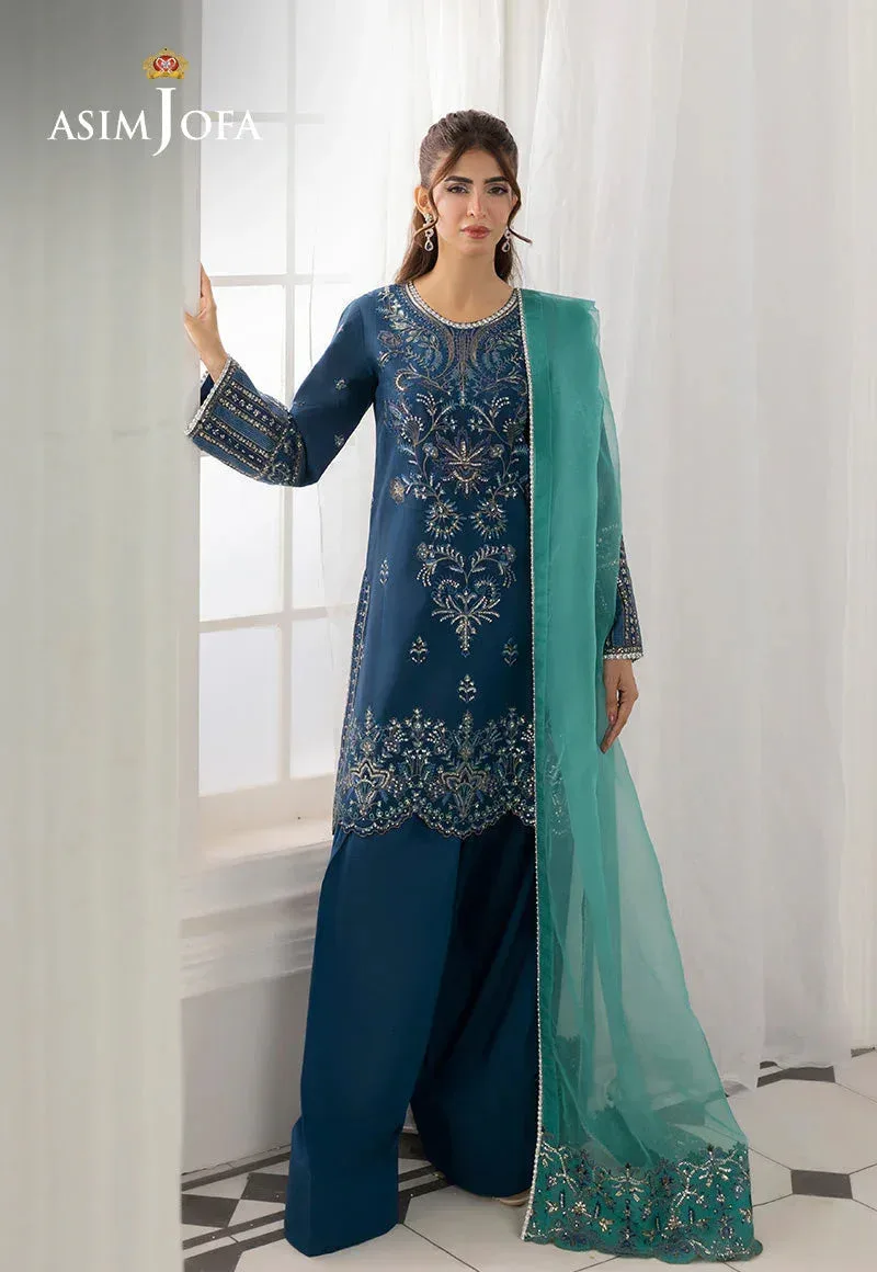 Asim Jofa Izel Luxury Collection Turquoise – view 2 – Poshaq