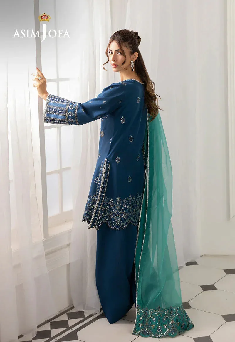 Asim Jofa Izel Luxury Collection Turquoise – view 3 – Poshaq