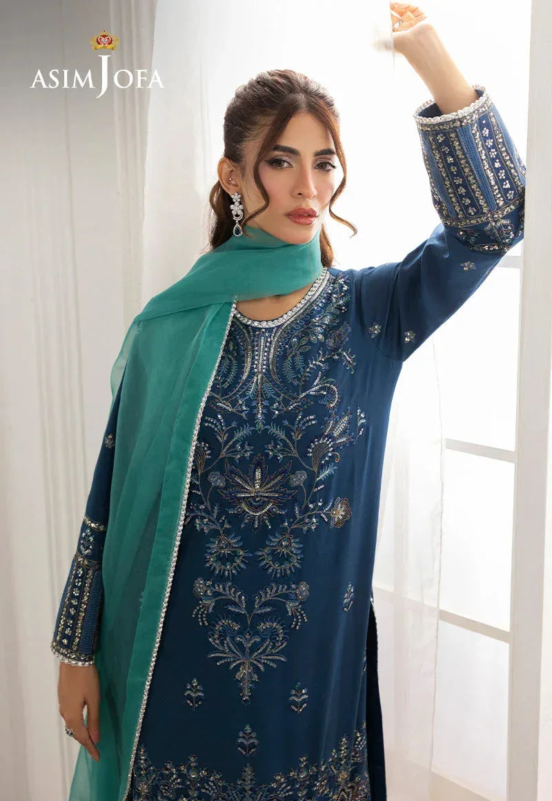 Asim Jofa Izel Luxury Collection Turquoise – view 4 – Poshaq