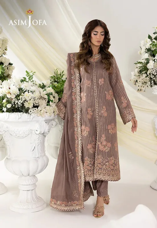 Asim Jofa Izel Luxury Collection Peach – view 1 – Poshaq