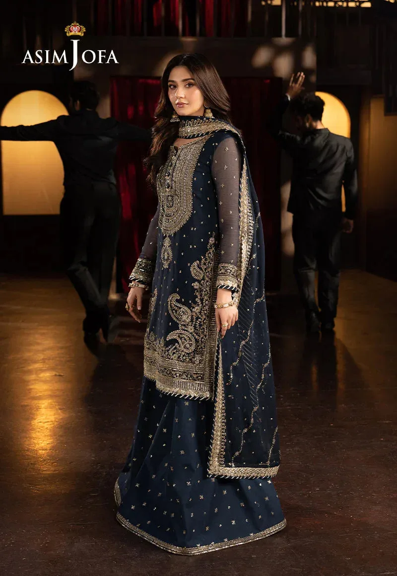 Asim Jofa Festive Opulence Teal – view 2 – Poshaq