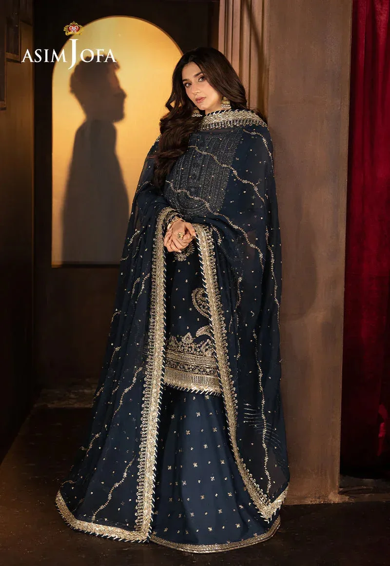 Asim Jofa Festive Opulence Teal – view 3 – Poshaq
