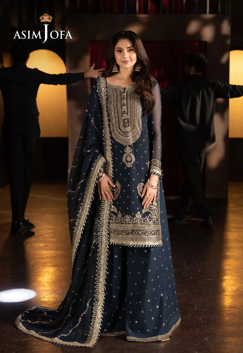 Asim Jofa Festive Opulence Teal – view 4 – Poshaq