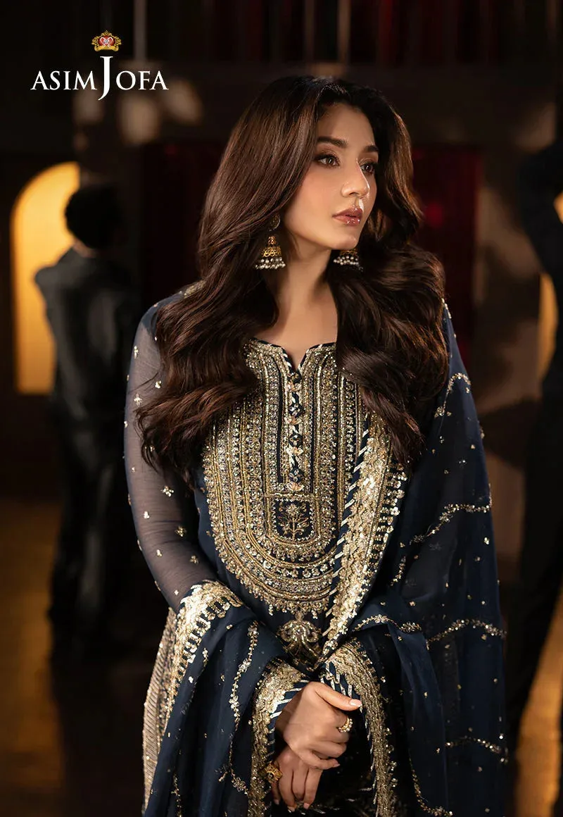 Asim Jofa Festive Opulence Teal – view 6 – Poshaq