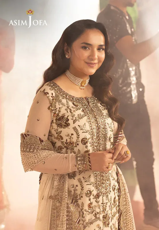 Asim Jofa Festive Opulence Maroon – view 1 – Poshaq