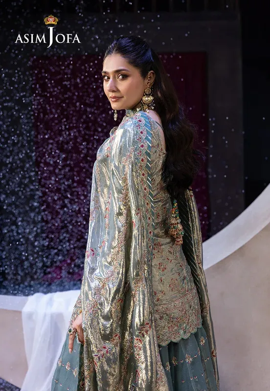 Asim Jofa Festive Opulence Maroon – view 1 – Poshaq