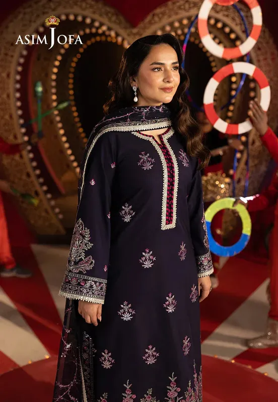 Asim Jofa Festive Opulence Magenta – view 1 – Poshaq