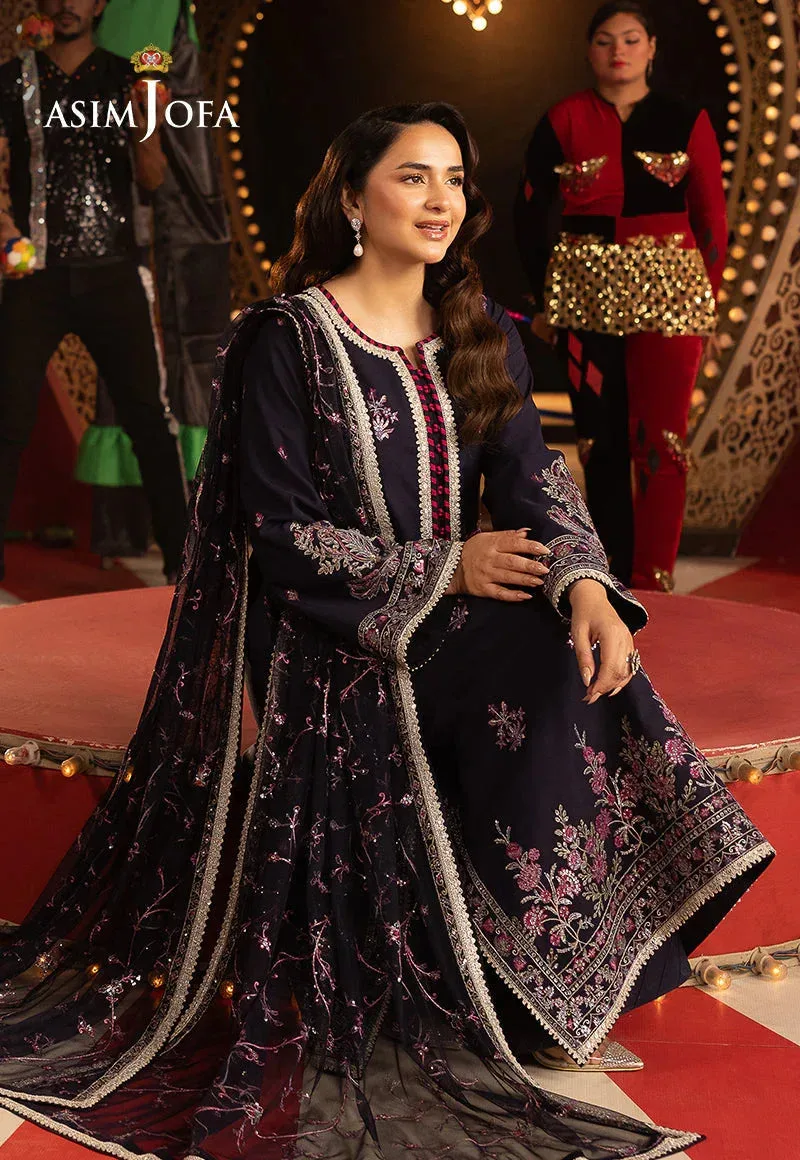 Asim Jofa Festive Opulence Magenta – view 3 – Poshaq